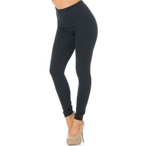 Fleece Lined Leggings - Anemone (One Size Regular,Black)